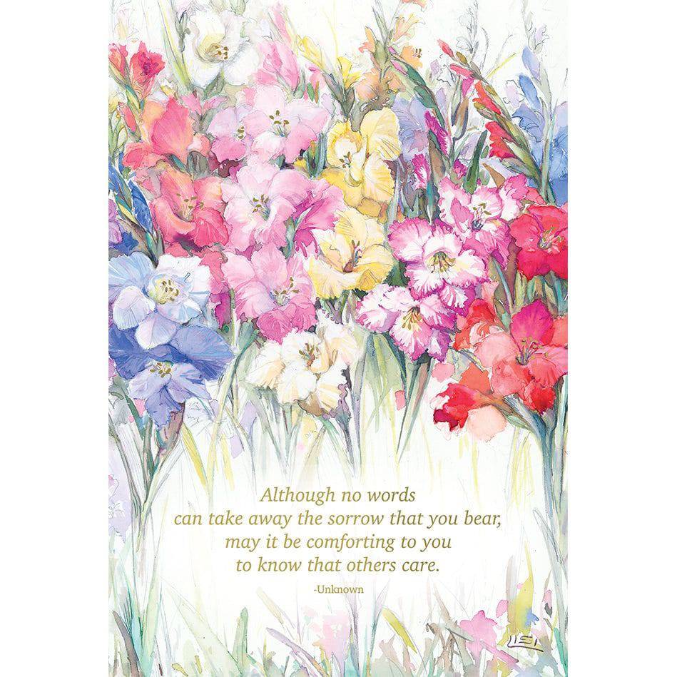 Pictura Lilies Sympathy Card by Lisi Martin featuring a delicate lily floral design, suitable for expressing condolences.